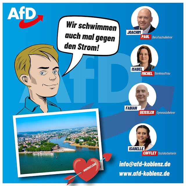 AfD Koblenz: Wir schwimmen auch mal gegen den Strom!