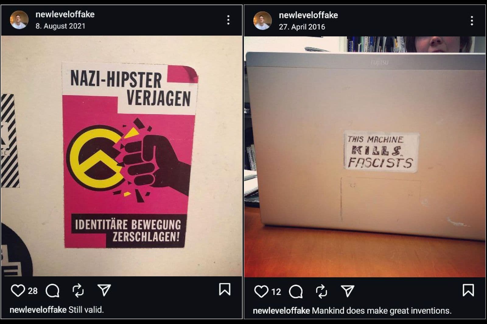 Albrechts Profil enthält zahlreiche Belege für seine politische Haltung. Screenshot: FREILICH.