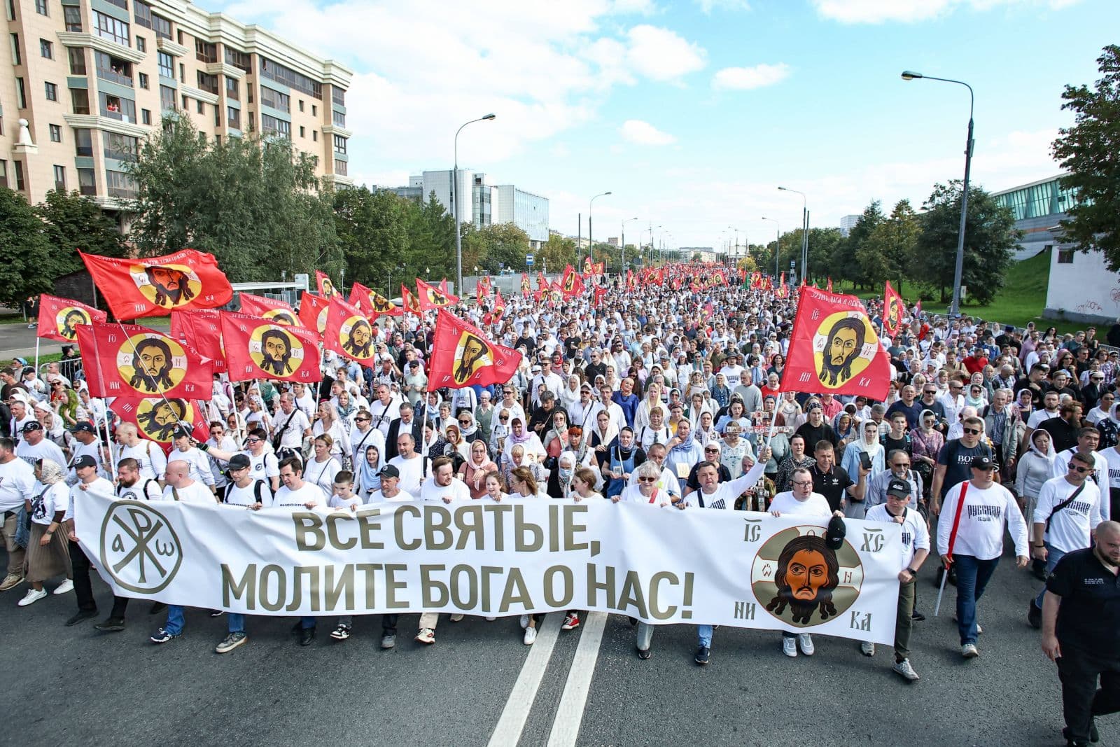 Anfang September zogen die Massen, angeführt von Patriarch Kirill, durch Moskau. © IMAGO / ZUMA Press