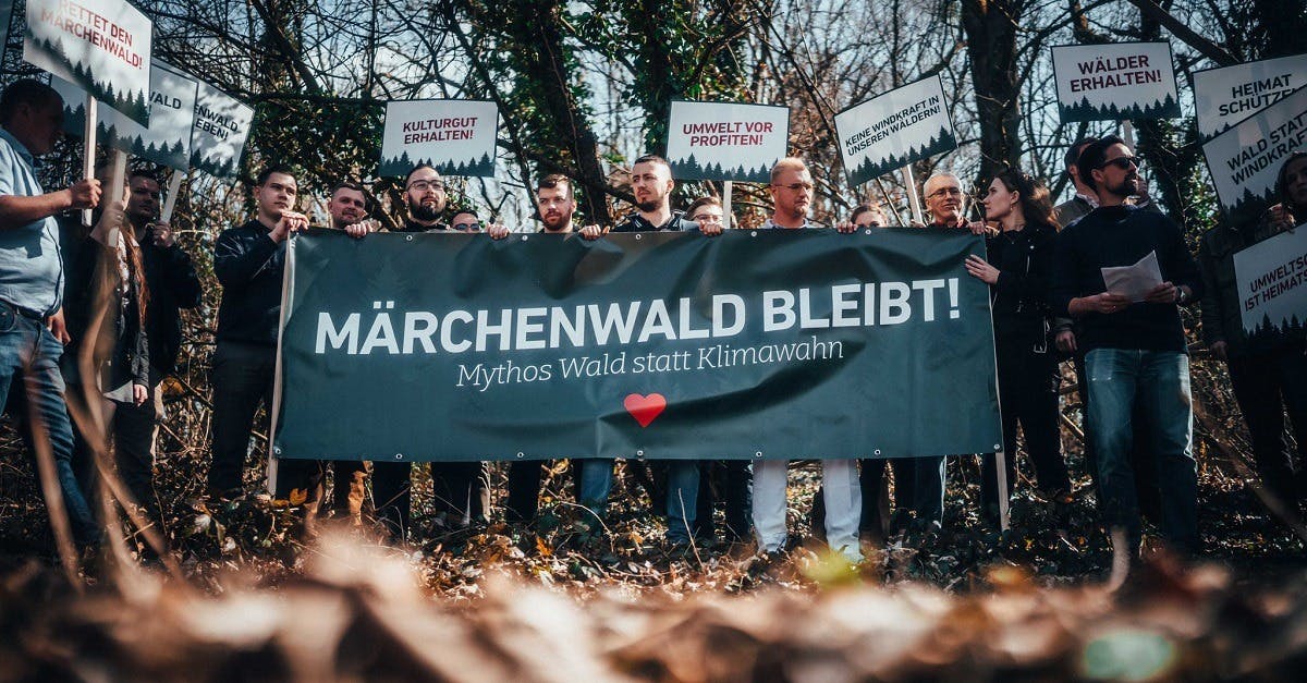 „Junge Alternative“ protestiert gegen Abholzung des Reinhardswaldes
