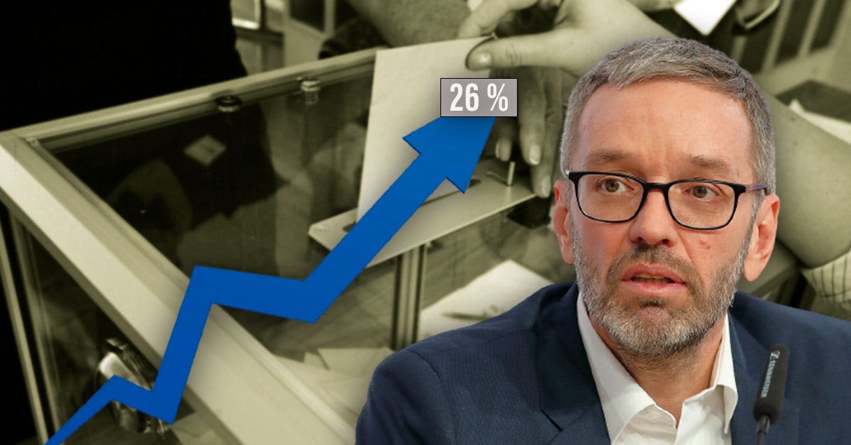 Blauer Aufwind: FPÖ in Umfrage nun alleine auf erstem Platz