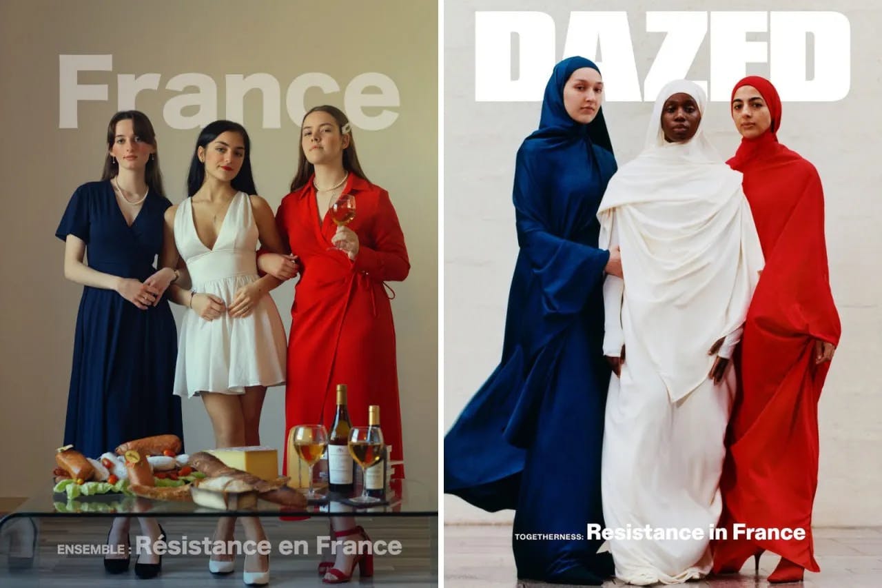 Französische Frauengruppe parodiert Titelbild eines britischen Magazins