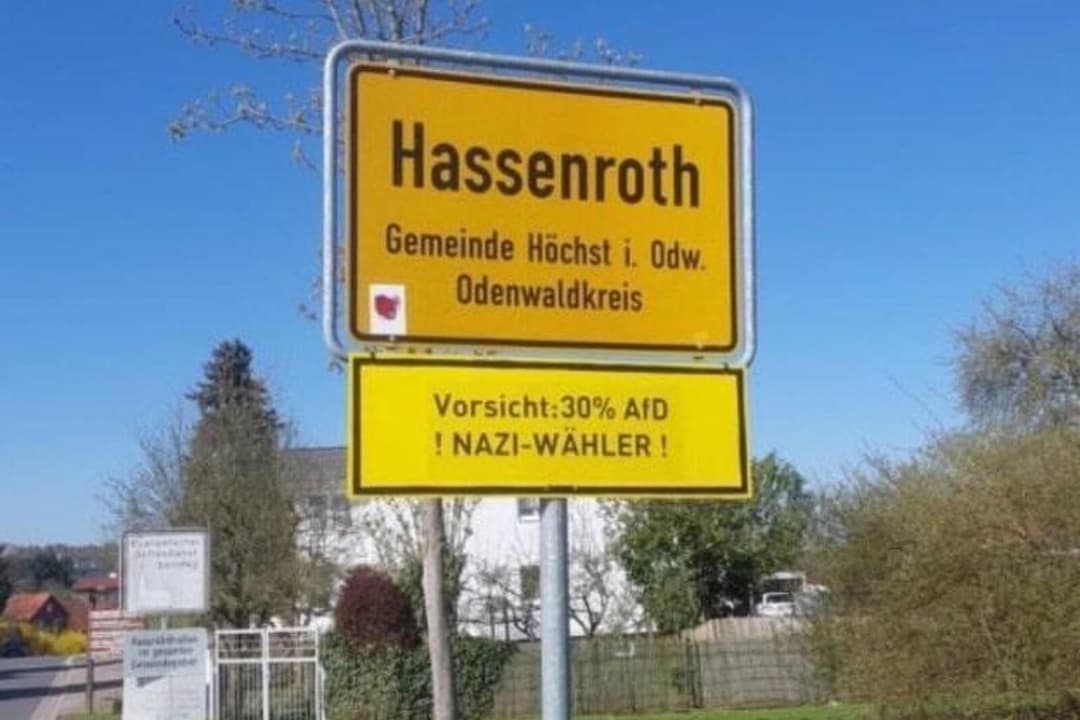 Wegen Wahlerfolg: Anti-AfD-Schilder in Südhessen häufen sich
