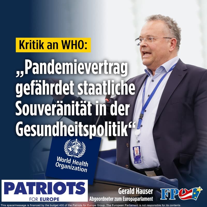 Gerald Hauser - Der Pandemievertrag gefährdet unsere Souveränität!